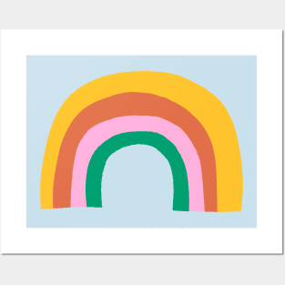 Bright Rainbow Naive Posters and Art